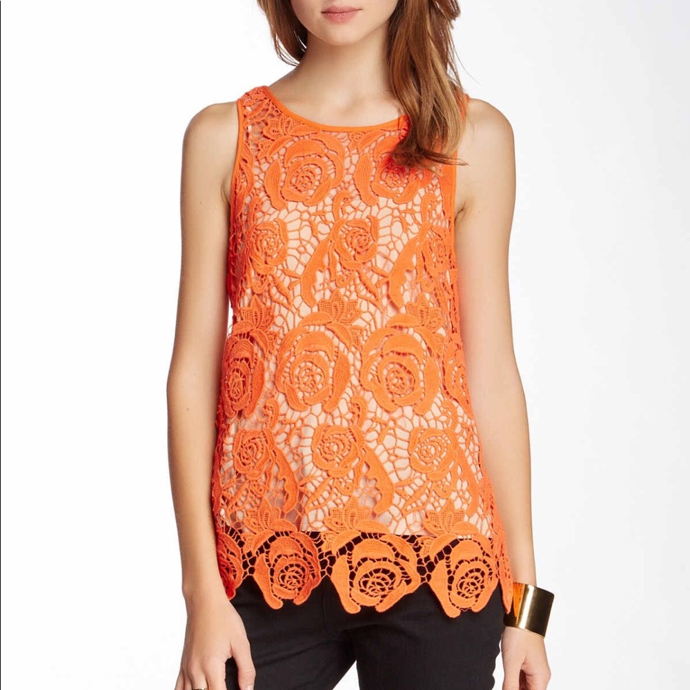 NWOT Nicole Miller Laced Top with Undergarment